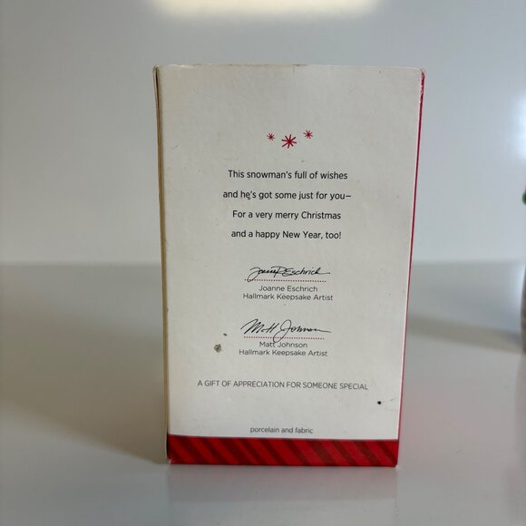 Hallmark Keepsake Merry Wishes Snowman Ornament 2014 Figurine 4in - Picture 2 of 7